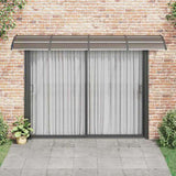 Door Canopy Black and Transparent 350x75 cm Polycarbonate 153591