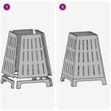Fire Pit Black 50 x 50 x 70 cm Steel 858958