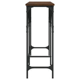 Console Table Brown Oak 180x29x75 cm Engineered Wood 837766
