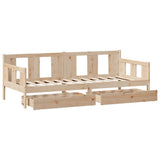 Daybed with Drawers without Mattress 90x200 cm Solid Wood 3302108