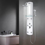 Shower Panel Unit 25x43x120 cm Silver 142994