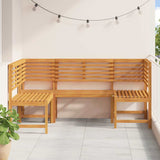 Garden Bench Set 3 pcs Brown Solid acacia wood 3328691