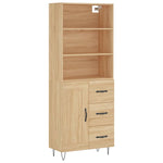 Highboard Sonoma Oak 69.5x34x180 cm Engineered Wood 3190016