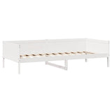 Daybed with Drawers without Mattress White 90x190 cm Single Solid Wood 3302097