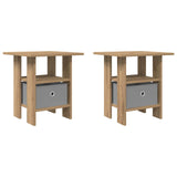 Bedside Table 2 pcs Artisan Oak 41 x 40 x 45 cm Engineered Wood 8000435