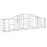 Arched Gabion Baskets 3 pcs 200x30x40/60 cm Galvanised Iron 3145368