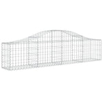 Arched Gabion Baskets 10 pcs 200x30x40/60 cm Galvanised Iron 3145375