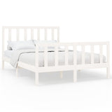 Bed Frame without Mattress White 120x200 cm Solid Wood Pine 3106699