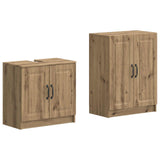 2 Piece Bathroom Cabinet Set UTRECHT Artisan Oak 3417656