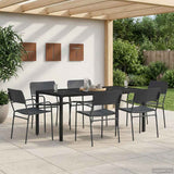 Outdoor Furniture Set 7 pcs Anthracite Steel 3422873