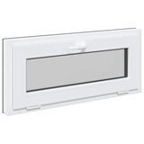 Basement Window RISOR 90 x 40 cm PVC and Glass Anthracite 42047346