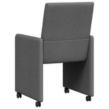 Dining Chairs with Wheel 2 pcs Dark grey 57 x 66 x 94 cm Fabric 42017808