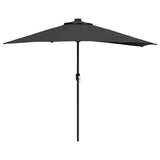 Garden Parasol Black 294 x 150 x 224 cm Polyester and Steel 42003273