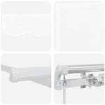 Retractable Awning Manual White 350 x 250 cm Fabric 3330357