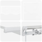 Retractable Awning Manual White 350 x 250 cm Fabric 3330357
