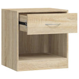 242546 Nightstand 2 pcs with Drawer Oak Colour
