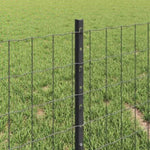 Fence with Posts Grey 0.4 x 10 m Steel 3336062