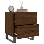 ZNTS Bedside Cabinet Brown Oak 40x35x47.5 cm Engineered Wood 827370