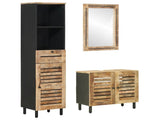 Bathroom Cabinet Set 3 pcs Natural Solid Mango Wood 3310166