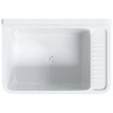 Utility Sink for Wall Mounting White 60x40x28 cm Resin 4002795