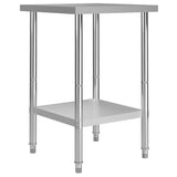 Kitchen Work Table 60x60x85 cm Stainless Steel 51184
