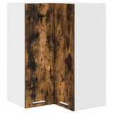 Hanging Cabinet Smoked Oak and White 57 x 57 x 80 cm 884294