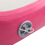 Inflatable Gymnastics Mat with Pump 200x200x15 cm PVC Pink 92697