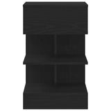 Bedside Cabinet 2 pcs Black Oak 40 x 35 x 65 cm Engineered Wood 862700