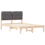 Bed Frame with Upholstered Headboard Dark Grey 120 x 190 cm 877995