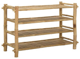 Shoe Rack with Shelf Natural 4-tier Bamboo 42028050