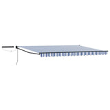 Electric Retractable Awning Blue, White and Anthracite 5 x 3 m 3420177