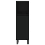 ZNTS 3 Piece Bathroom Furniture Set Black Engineered Wood 3190308