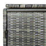 Double Wheelie Bin Shed Poly Rattan Anthracite 148x77x111 cm 46463