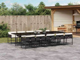 Garden Dining Set Black, Cream White 3211290