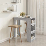 Bar Table with Storage Rack Concrete Grey 102x50x103.5 cm 809471