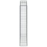 Arched Gabion Baskets 3 pcs 200x50x220/240 cm Galvanised Iron 3146447