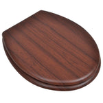 Toilet Seats with Lids 2 pcs MDF Brown 275909