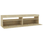 TV Cabinets 2 pcs with LED Lights Sonoma Oak 75x35x40 cm 804398