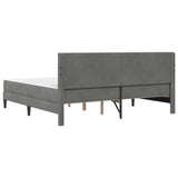 Bed Frame with Mattress Dark Grey 180 x 200 cm Velvet 3415260