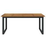 Garden Table with U-shaped Legs 180x90x75 cm Solid Wood Acacia 319513