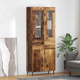 Highboard with Drawer 2 pcs Old Wood Engineered Wood 3415797
