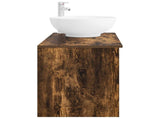 Bathroom Furniture Set 2 pcs Smoked Oak Engineered Wood 3403916