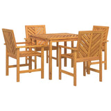 Garden Dining Set 5 pcs Brown 90 x 90 x 74 cm Solid acacia wood 3154105