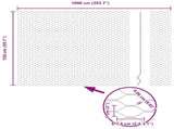 Hexagon Fence Silver 1.5 x 10 m Galvanised steel 42005656