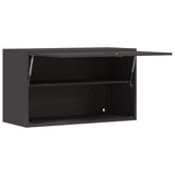 Wall Cabinet for Garage with Gas-lift Door Black 883260