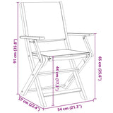Garden Chairs 2 pcs Anthracite Solid Wood Acacia and Fabric 367670