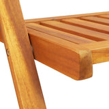 Garden Table Folding 5 pcs Brown Solid Acacia Wood 4103890