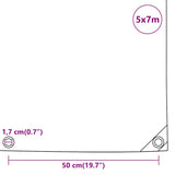 Tarpaulin Anthracite 5x7 m 650 g/m 156105