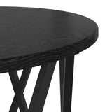 Nesting Side Table 3 pcs Black Oak Engineered Wood and Steel 868255