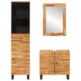 Bathroom Sets with Drawer with Shelf Natural Solid Mango Wood 3310103
